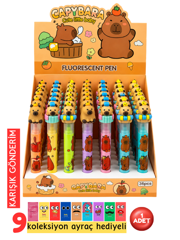 Capybara Fosforlu Kalem - Görsel 3